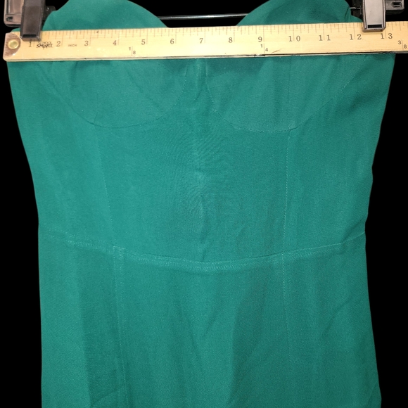 Women Reformation Emerald  Julliette Spaghetti Strap Sweet Heart Slit Dress 4 - Picture 11 of 13